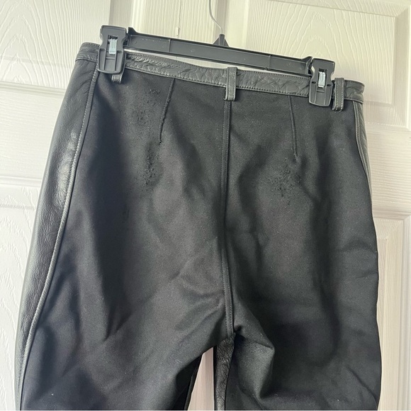 Harley Davidson Motor Pants Leather Front Spandex Back SZ 36/8 Comfort Riding - Picture 4 of 5